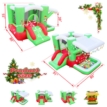 Christmas Jump 'n Slide Inflatable Bounce House