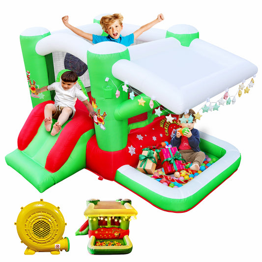 Christmas Jump 'n Slide Inflatable Bounce House