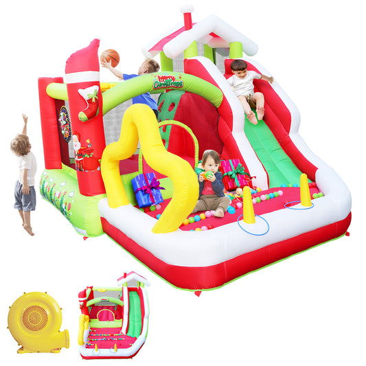 Christmas Jump 'n Slide Inflatable Bounce House